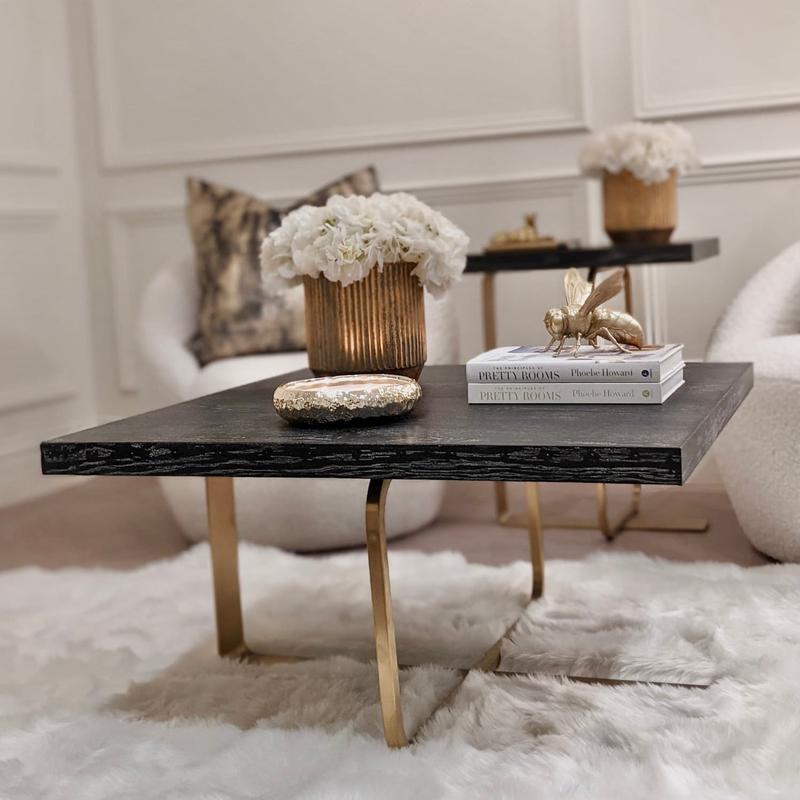 Astratta Black Oak & Gold Premium Coffee Table