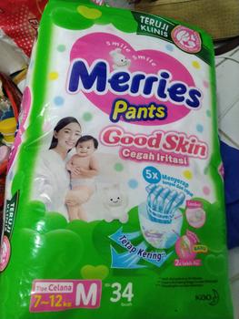 Product Review of Merries Good Skin S40 / M34 / L30 / XL26 / XXL28 - Popok Bayi from k**n a** 0