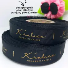 LABEL MERK BAJU & HIJAB PITA GROSSGRAIN FREE DESIGN CUSTOM DAPAT 350PCS