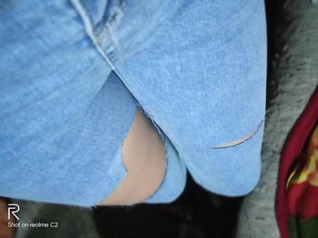Product Review of Quần jean nữ rách to lưng cao ôm dáng chất vải dày dặn co giãn 4 chiều Pants Women Denim khóa kéo croptop from N**👈 0