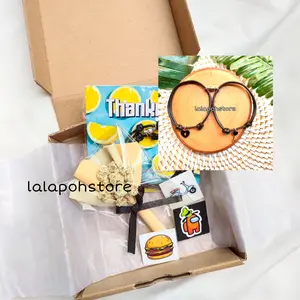 BOX + gelang couple gembok kunci