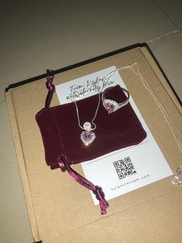 Product Review of KL0051HONG Nhẫn Bạc Nữ Halo Tim Đai Nửa Tấm 1.5ly Đá Chủ Tim Hồng Heart Cut 7.0ly Trang sức ECZ from L** N**c B** X** 0