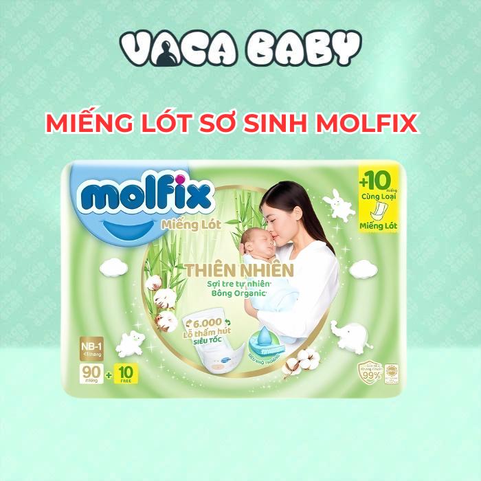  Miếng lót sơ sinh Molfix Thổ Nhĩ Kì Organic đủ size NB1 90+10  NB1 64+10  NB2 60+6 miếng Bỉm Cho Bé 