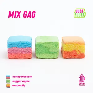 [1 PACK] MIX GLOW A GORDEN MARSHMALLOW JUSTFLUFF [HALAL]