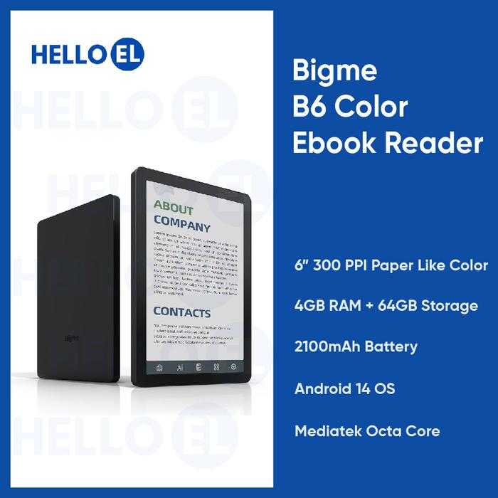 Jual Bigme B6 Color Ebook Reader 6 Inch 300 PPI Paper Like Color 4/64GB ...