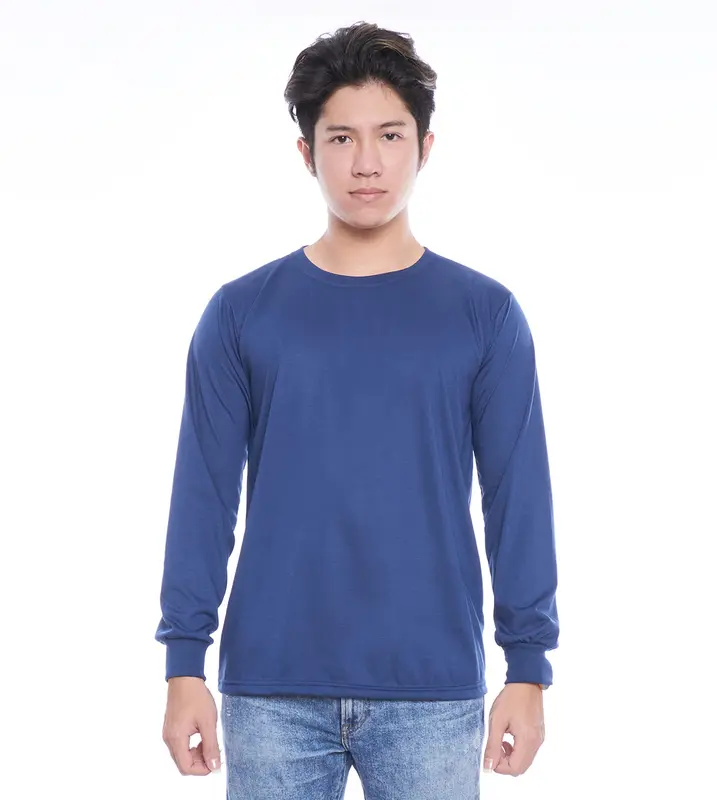 Kaos Polos Lengan Panjang RIB Baju Cowok Pria 5