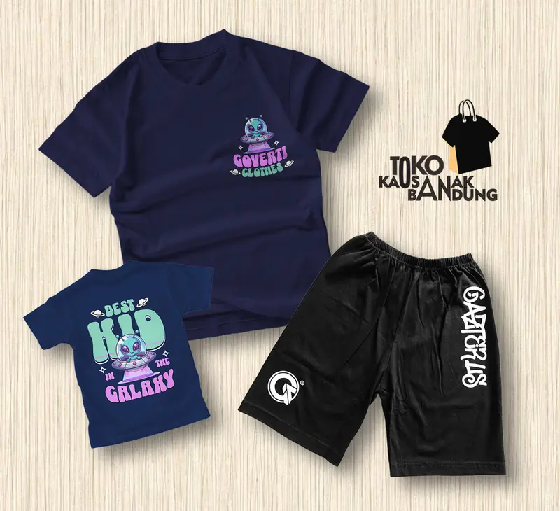 Setelan Kaos Anak Laki-Laki Celana Boxer Pendek Usia 4-12 Tahun All Motif Baru 4
