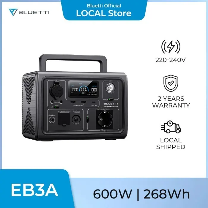 BLUETTI EB3A Portable Power Station | 600W 268Wh 0