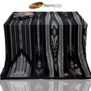 Atlas Sarung Atlas Idaman 555 Harmoni Kembang Motif BHS New JLC SIF GSG no 1 Hitam Sarung Muslim Pria Dewasa Remaja Katun Sutra Nyaman Maksimal premium original