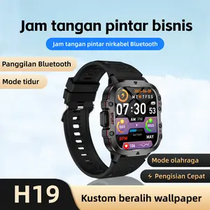 Olahraga panggilan jam tangan H19 Smart Watches nirkabel Bluetooth jam tangan pintar pesan peringatan nirkabel Bluetooth dial jam tangan mendukung fitur lampu