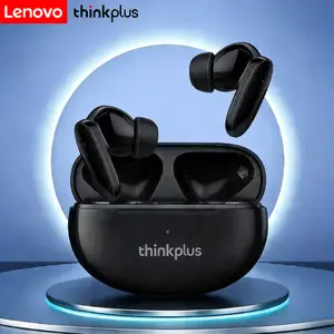 Lenovo ThinkPlus LP90 TWS Headphone Nirkabel Earphone Bluetooth 5.3 Tahan Air dengan Mic untuk Xiaomi iPhone Pro4 Earbud Bass Wireless Putih - Headset