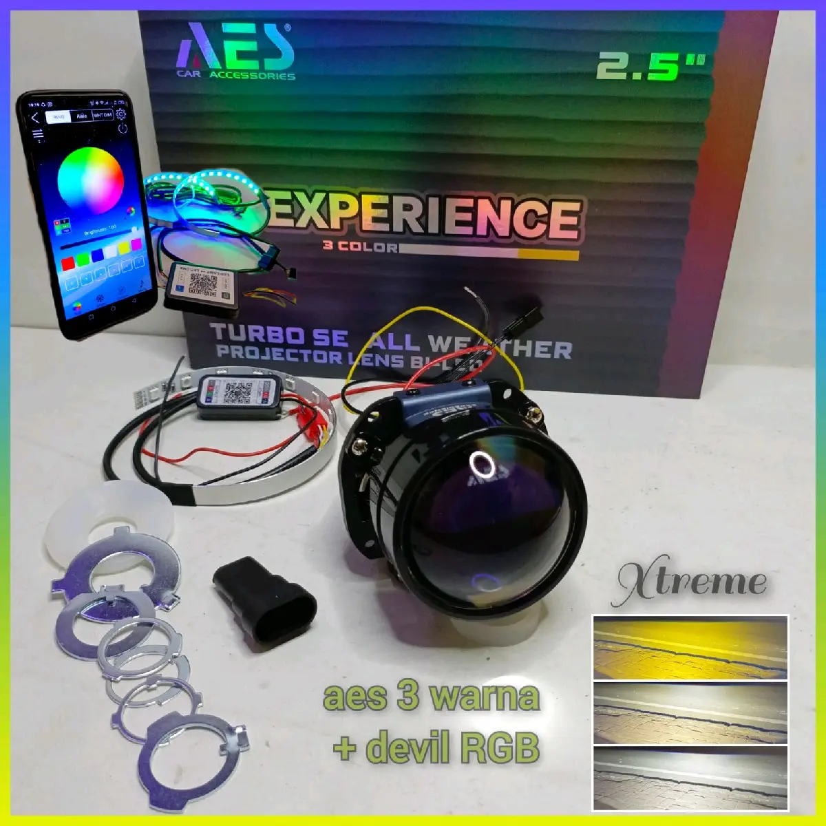 aes 3 warna+devil RGB 1 pcs