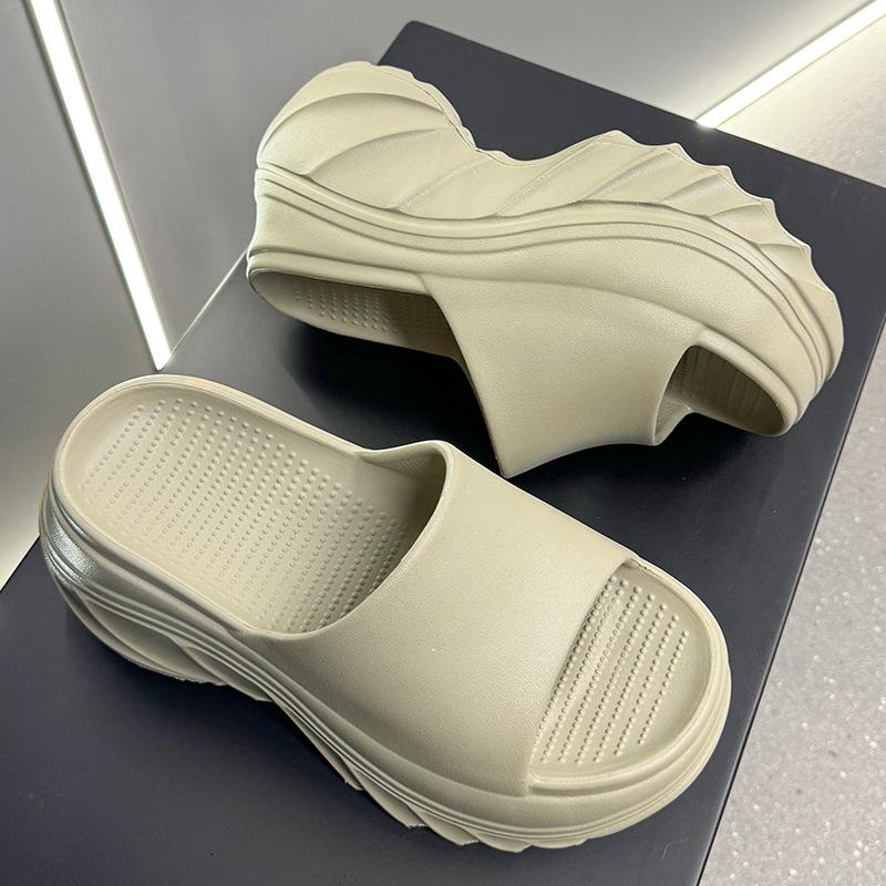Dép nữ độn đế cao 9cm, dép lê nữ quai ngang nâng chiều cao 9 phân, chất EVA xịn không mùi, không lún, BTDEP 1