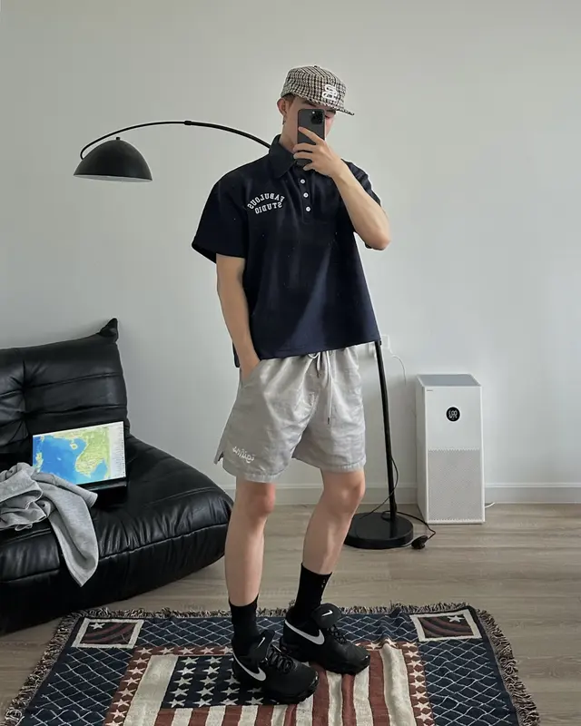 [ POLO NỈ ] Fabulous Studio polo tay ngắn - Polo nỉ 2 da - thêu chữ - không xù lông - không nhăn 2