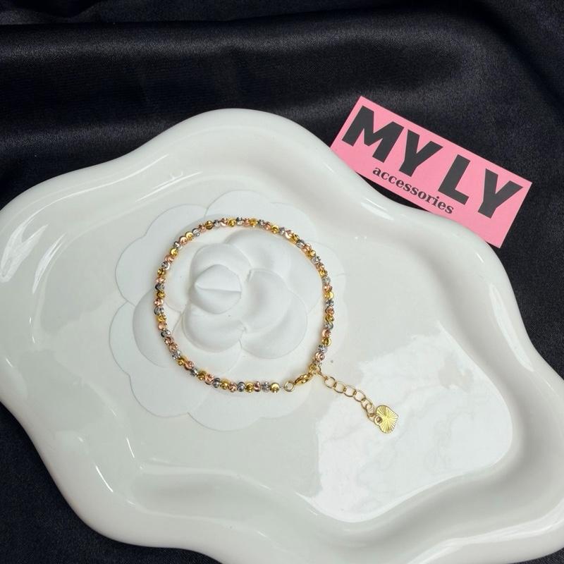  Lắc Tay Bi Mạ Vàng 18k Titan Không Gỉ 