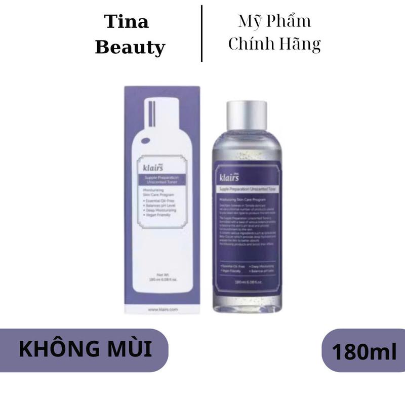 KLAIRS Supple Preparation Unscented Toner 180ml - Nước hoa hồng LC