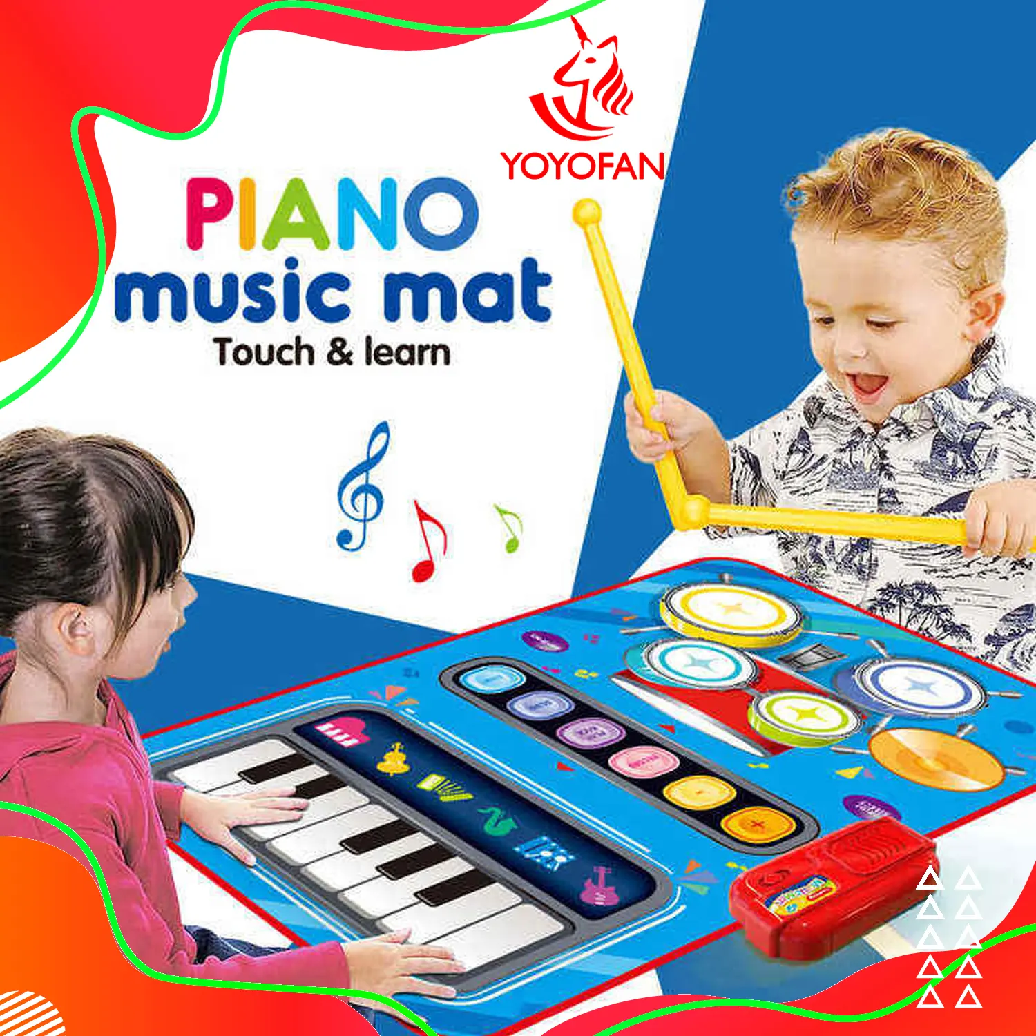Mainan Playmat 2 IN 1 Drum Dan Piano 2in1 Music Playmat Edukasi Mainan Edukasi Alat Musik