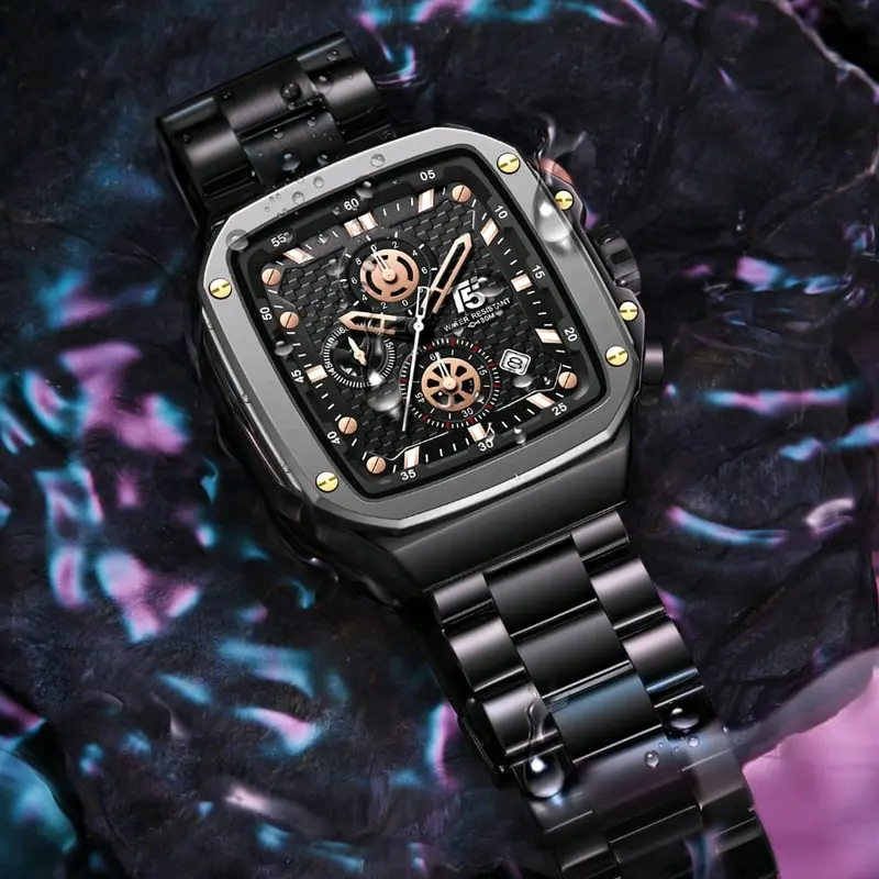 Jam Tangan T5 H 4110G Original Nautilus Case dengan Finishing Polished - Stopwatch, Stainless 0