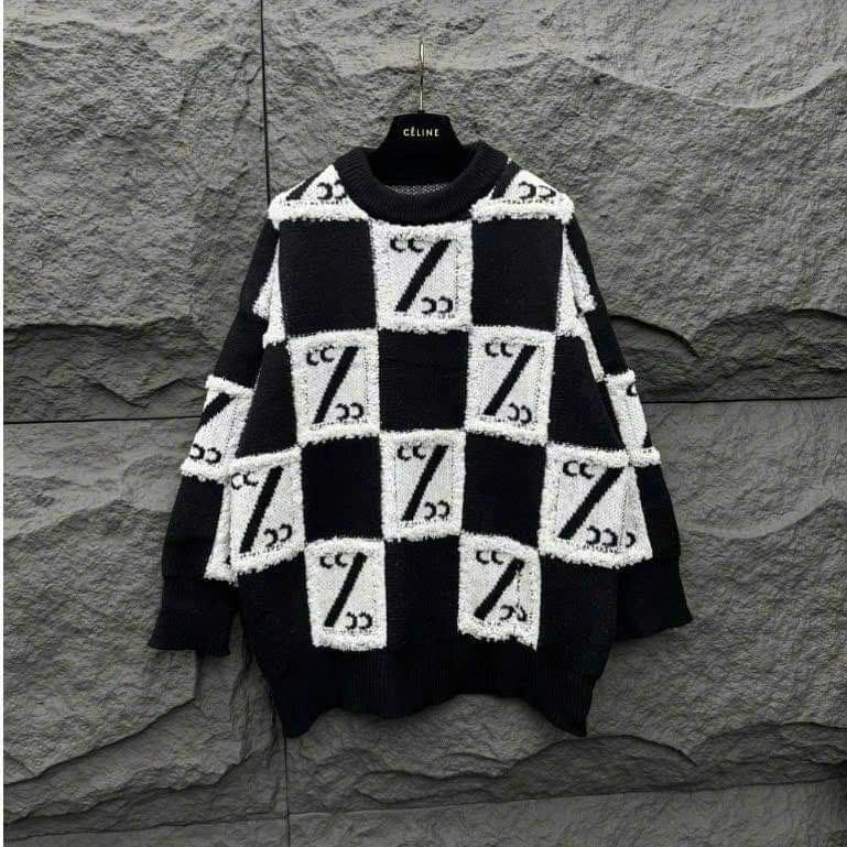 Áo len Sweater Cổ Tròn Nam Nữ Cờ Caro Cổ Bo Tròn Chất  Đẹp Hàng QCCC Cực Nét Phong Cách Boy Phố Top Menswear Heart