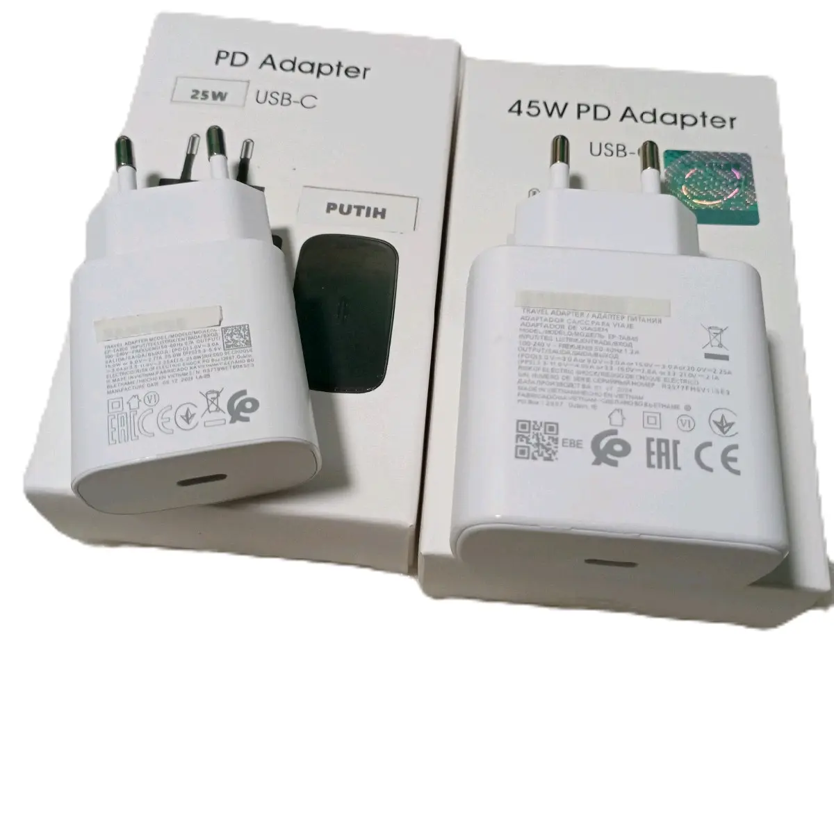 ADAPTOR SAM 25W&45W SUPER FAST CHARGING A05,A05sA14,A23,A24,A33,A34 Batok Putih Charger