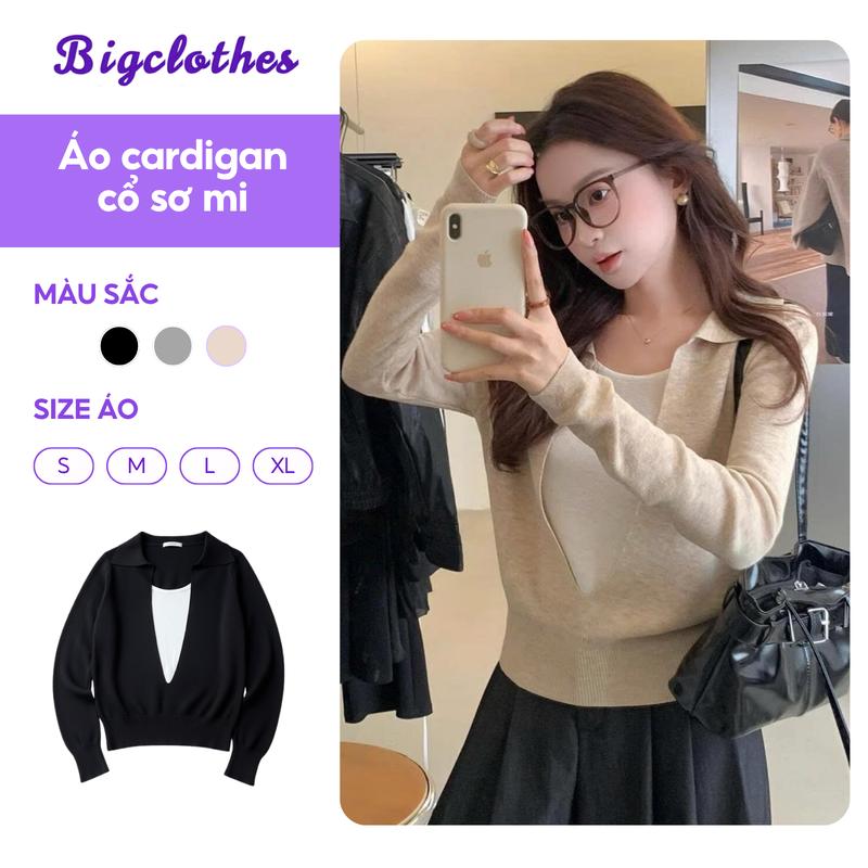  Áo Lông Thỏ Dài Tay Kèm Áo Trong BigClothes Áo Dài Tay Phối Trắng Thời Trang G05 