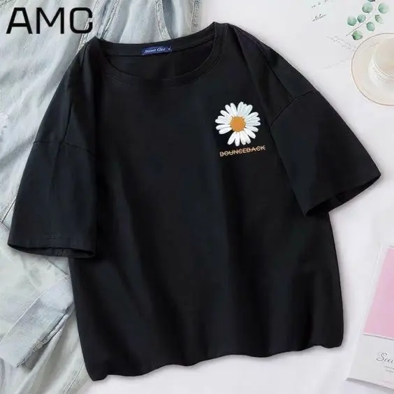 triting crewneck Wanita Atasan Sweater Panjang Baju Cewek Katun Oversize Kaos Oblong Polos 3