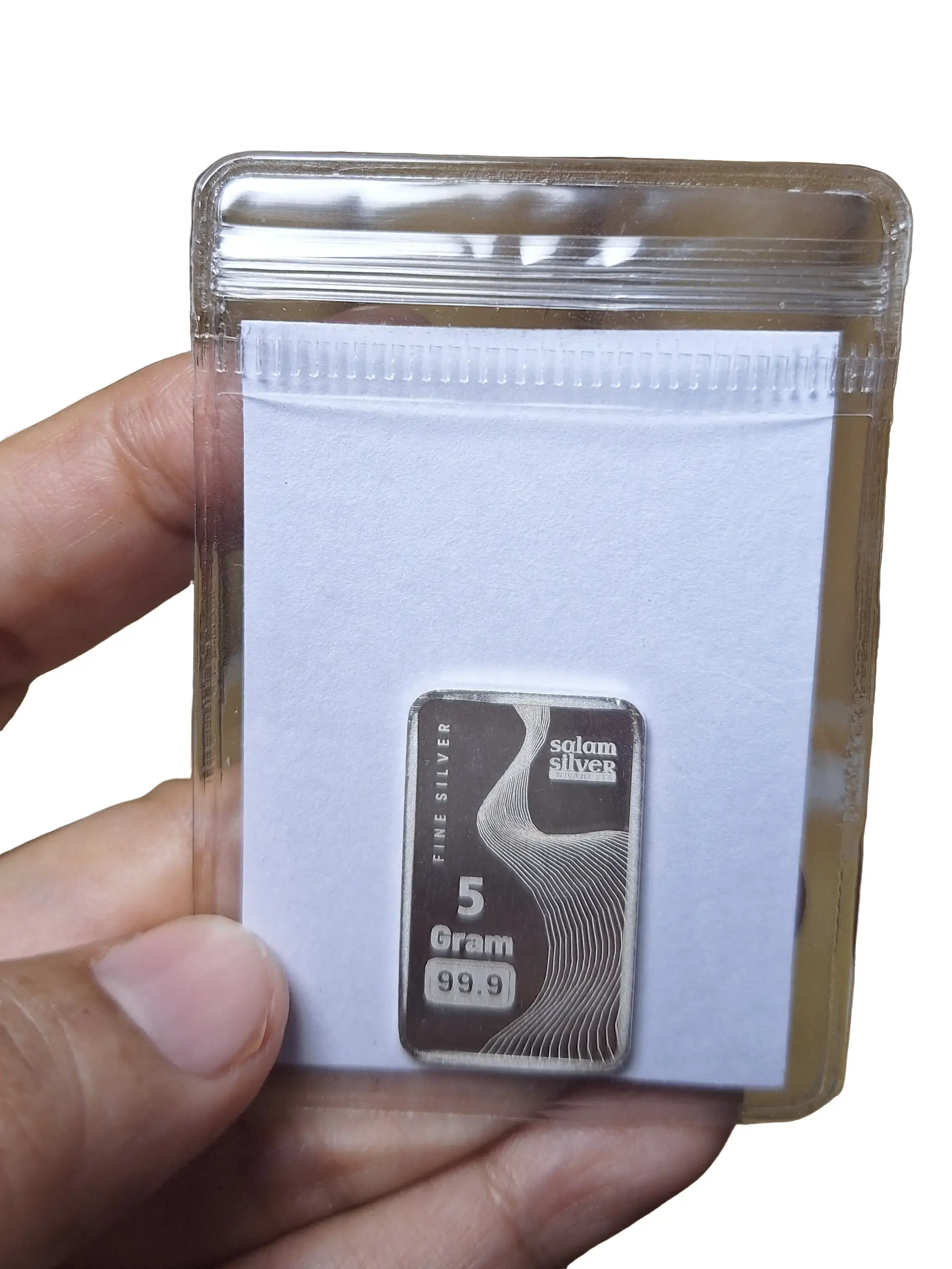 Perak Batangan  Salam Silver 5 gram dengan Kadar Kemurnian 99,9%