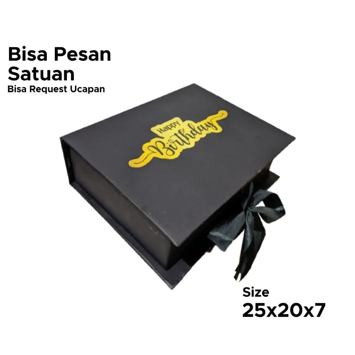 Kotak kado 20x25x7 / Hardbox lucu Pita / Box hampers hitam / gift box / Kotak hampers ulang tahun
