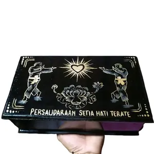 kotak mori PSHT, bahan kayu jati, capit tanpa karpet ,  free ukir nama