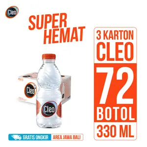 [FLASH SALE] Cleo Air Murni 3D 330ml karton - Bundling Hemat 3 Karton