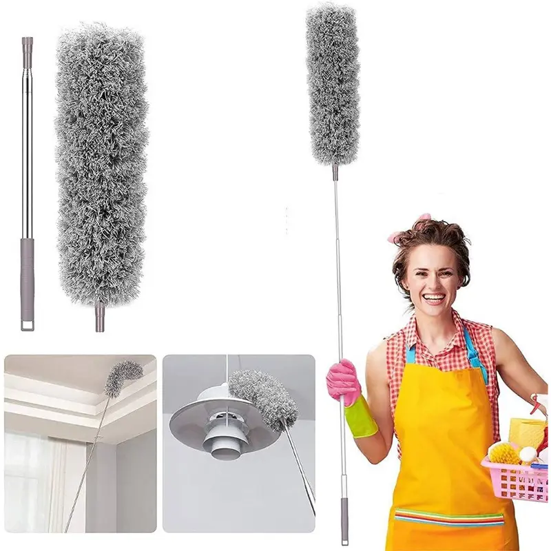 WWEISHOP KEMOCENG 4IN1  KEMOCENG 2,8 METER MICROFIBER MAGNET DEBU BISA TEKUK ADJUSTABLE / ALAT PEMBERSIH RUMAH KEMOCENG ABU ABU MULTIFUNGSI 1