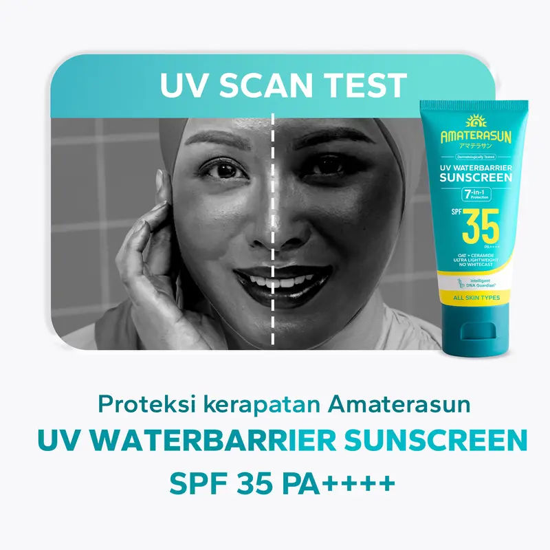[EXCLUSIVE SARWENDAH] BUY 1 GET 3 - AMATERASUN  UV WaterBarrier SPF 35 PA++++ Sunscreen Wudhu Friendly 2