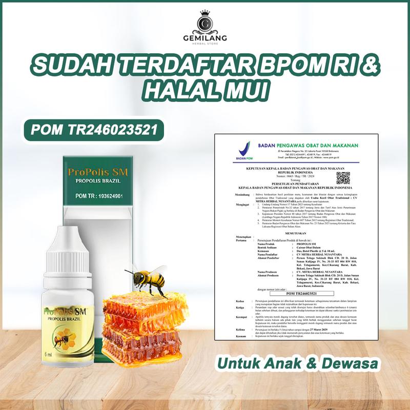 Propolis SM Herbal Untuk Sinusitis Flu Batuk Pilek Menahun Polip Hidung Mampet Asli Original 3