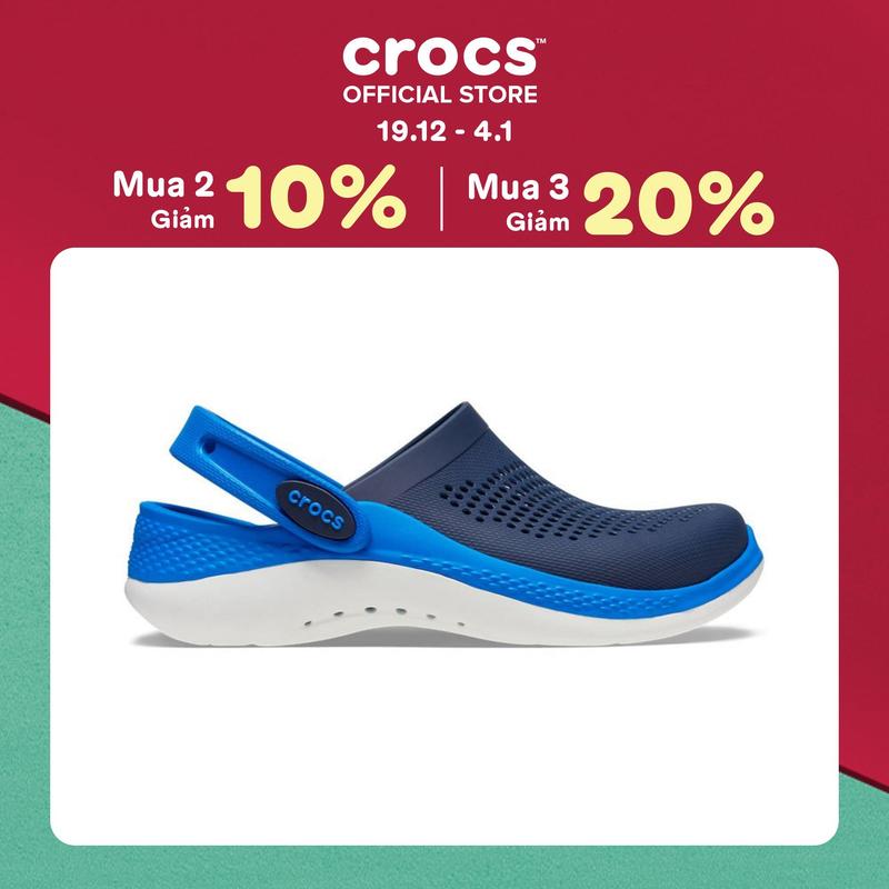  Giày Clog Trẻ Em Crocs Literide 360 - Navy Bright Cobalt - 207021-4KB 