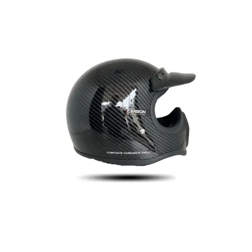 Helm Cakil Pet Motif Carbone Glossy untuk Motor - Motorcycle 2