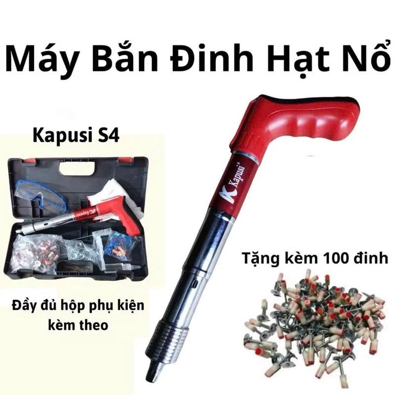 ( TẶNG KÈM 100 ĐẦU ĐINH ) Máy Bắn Đinh BÊ TÔNG( mẫu mới Kapusi S4 ) an toàn - dễ sử dụng
