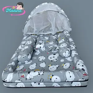 Kasur Bayi Kelambu set Bantal dan Guling Tidur Laki-Laki Perempuan Polimicro 50x80 cm - Nyamuk