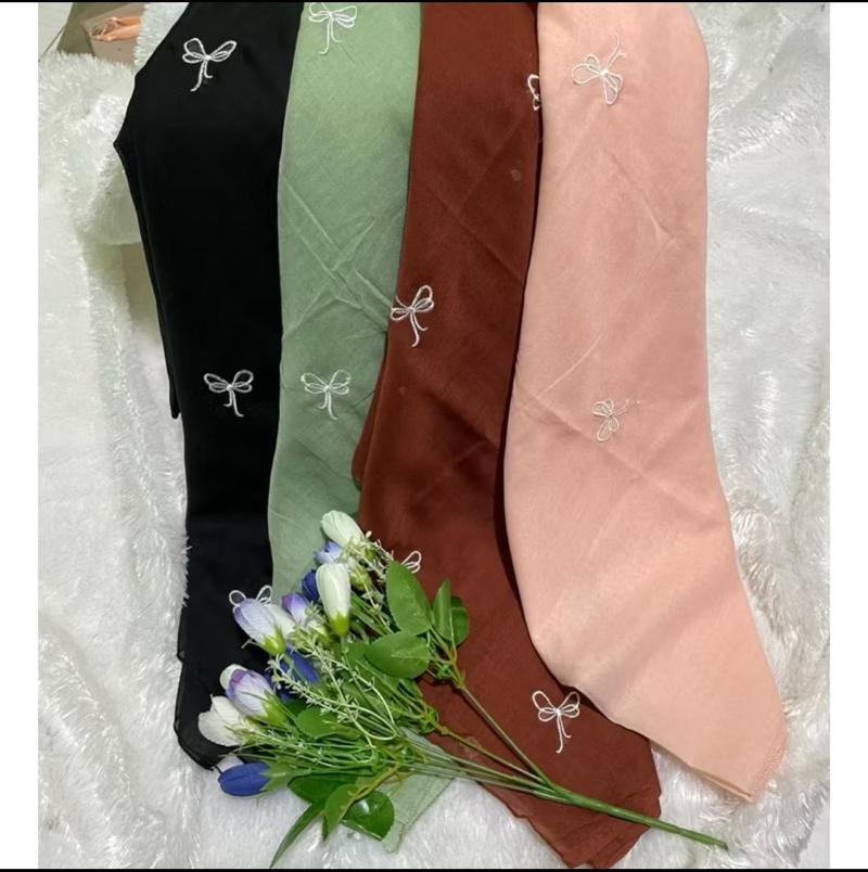 Product Introduction of hijab paris segiempat coquette pita kecil terbaru 8