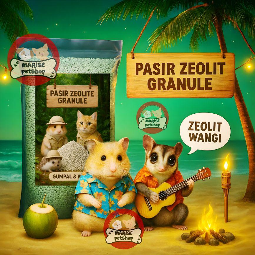 Pasir Zeolit Granule Wangi untuk Hamster, Sugar Glider, dan Kucing