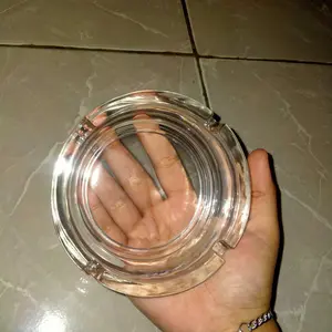 [SPR] Asbak Beling Kaca Polos Bahan Tebal Bulat / Asbak Stainless