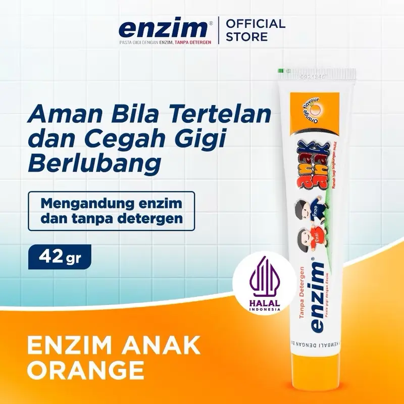ENZIM MURAH TOOTHPASTE ANAK AMAN DITELAN MENCEGAH GIGI BERLUBANG TOOTH PASTE / PASTA GIGI 2
