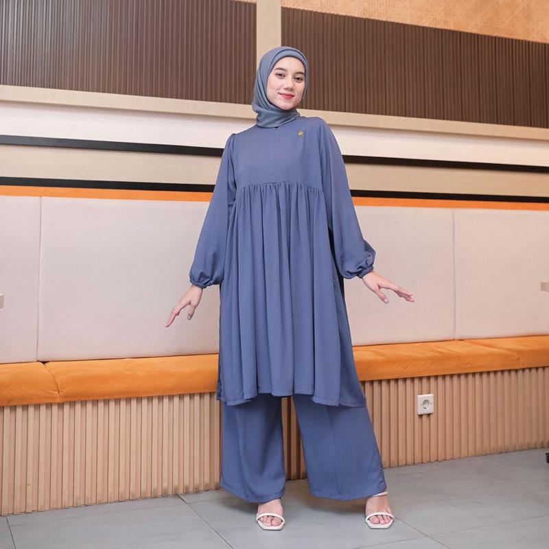 PROUDYHIJAB - Noora Setcel Setelan Celana Wanita Atasan Bawahan Busui Friendly 8