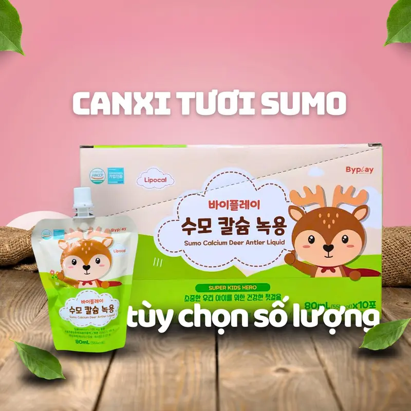 Canxi tươi nhung hươu Sumo Calcium Deer Antler Liquid Hàn Quốc tăng cao 0