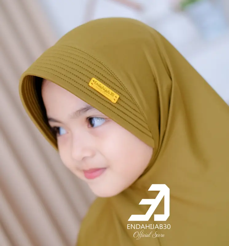 Edahijab Model Sport Anak 3-12 Tahun Paud Tk Sd Smp Hijab Muslim Instan Polos Kerudung Harian Cokelat Hitam Muslim Sekolah 1