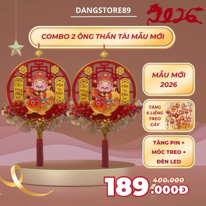   DEAL MỞ BÁN  Combo 2 chiếc Thần tài lắc đầu gọi tài lộc trang trí tết phụ kiện decor Tết thần tài treo cửa 2026 Decor Phòng Trang Trí Nhà phukien  tet set  trang 