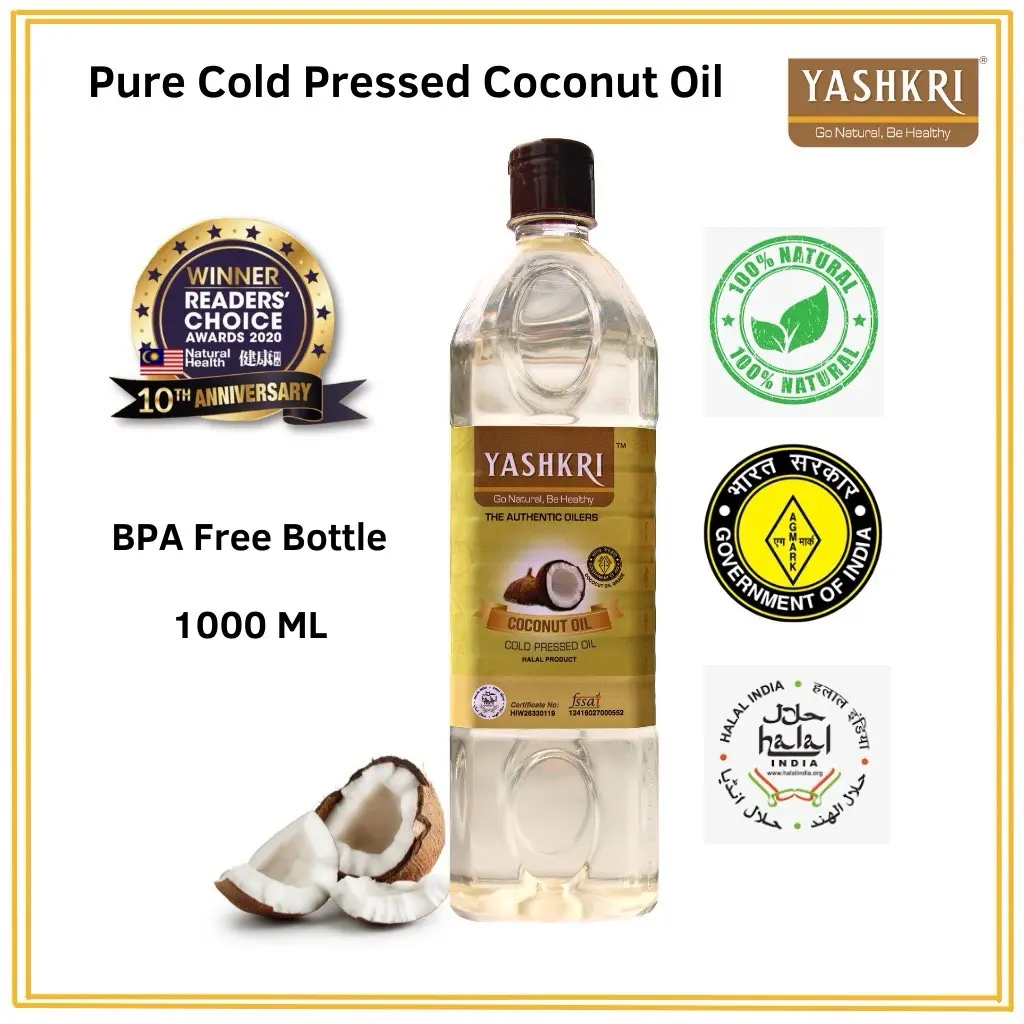 Yashkri Cold Pressed Virgin Coconut Oil - Wood Pressed Method