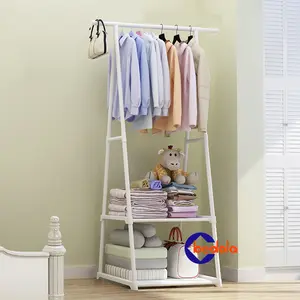 Triangle stand hanger baju rak serbaguna rak pakaian susun tanpa roda