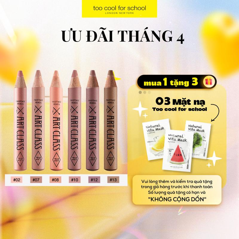 [Kèm chuốt] Chì Đa Năng Kẻ Bọng Mắt - Màu Mắt - Má Hồng Too Cool For School l Artclass Frottage Pencil 1.1g Cosmetic Mỹ Phẩm