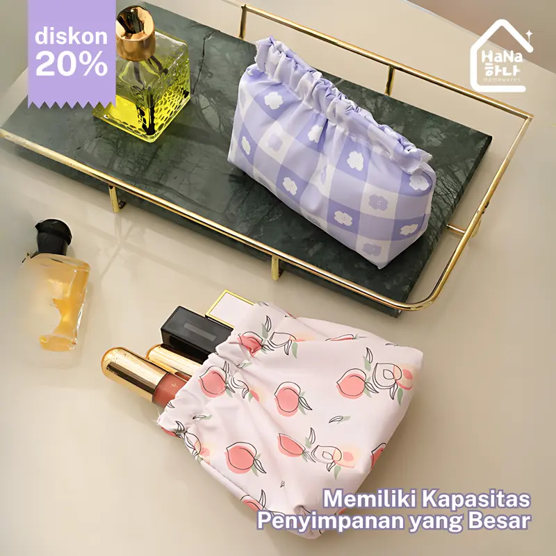 Tas Penyimpanan Kosmetik Pouch Lipstick Makeup - Tas Mini Pembalut Wanita Kabel Data/ Earphone/ USB 5