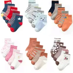 (12pasang)kaos kaki bayi anak-anak motif lucu perempuan dan laki-laki termurah Cotton